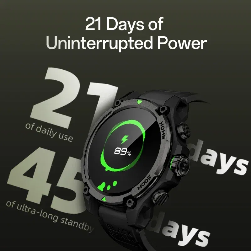Color: Black, Ships From: CHINA - [World Premiere]Blackshark GS3 Smart Watch Global Version 1.43"AMOLED Display GPS Satellite Positioning 21 Day Battery Life 5ATM