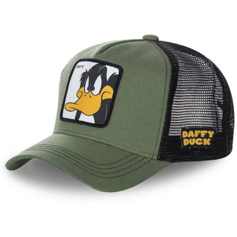 Color: Dark Brown, Size: Adjustable - Hot Sale Unisex Anime Cartoon Cap High Quality Patch Draw Baseball Cap Men Trucker Hat