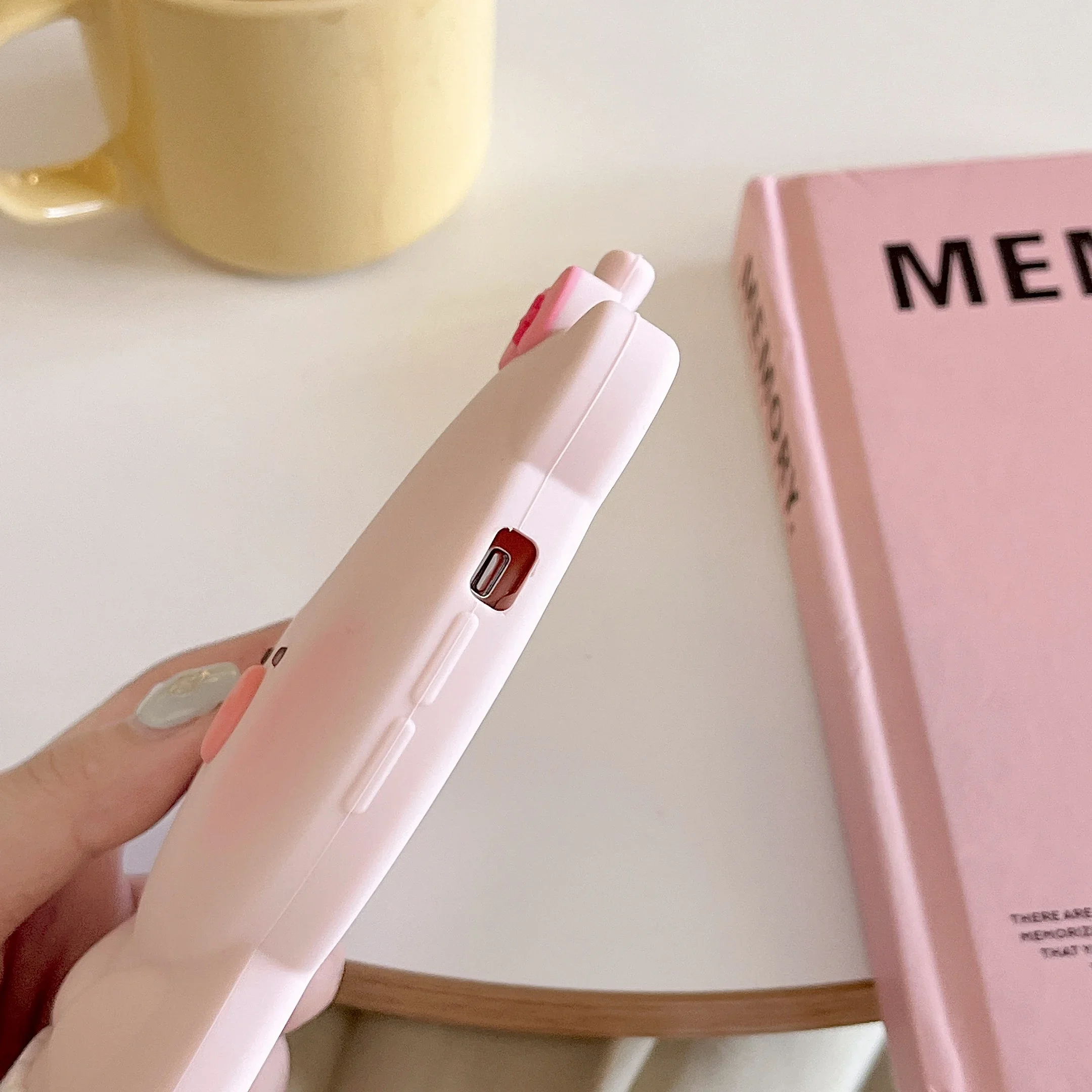 Color: Pink, Material: Plastic - 3D Cute Cartoon Pink Pig Funny Phone Case for IPhone 15 14 13 12 11 Pro Max Piggy Soft Rubber Silicone Protective Cover Shell