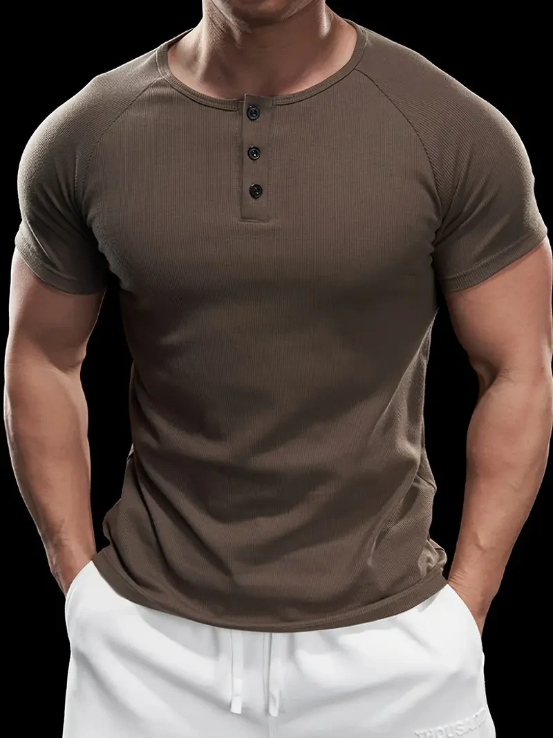 FlexCore Men's Athletic Henley T-Shirt