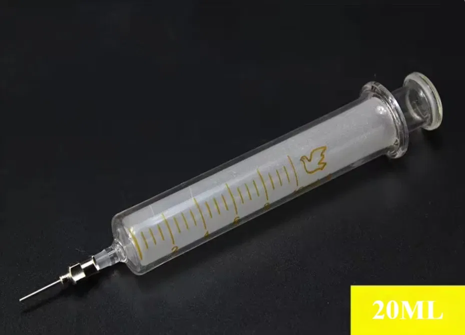 Color: PURPLE - Glass Syringe 1ml 2ml 5ml 10ml 20ml 30ml Syringe Metal Needle Welding Oil Container Glass Push Rod Mobile Phone Repair Tools