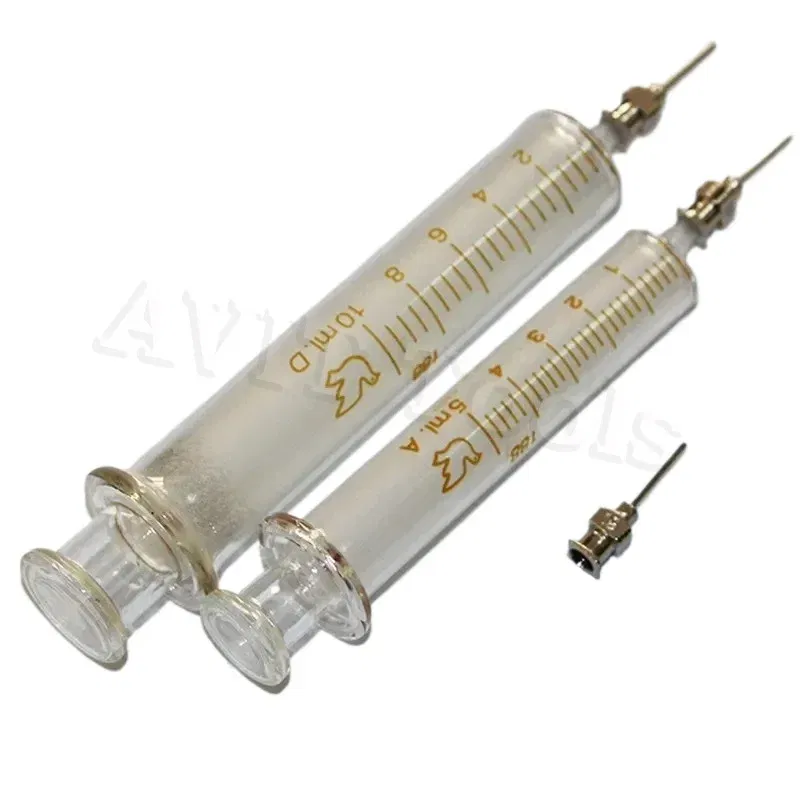 Color: PURPLE - Glass Syringe 1ml 2ml 5ml 10ml 20ml 30ml Syringe Metal Needle Welding Oil Container Glass Push Rod Mobile Phone Repair Tools
