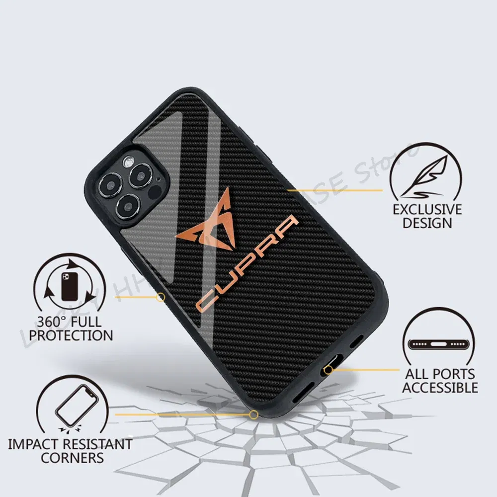Color: Beige, Material: EVA - Cool Phone Case Phone Case Strong Magnetic Cupra Racing for IPhone 15 14 13 Pro Max 11 12 Mini for Magsafe