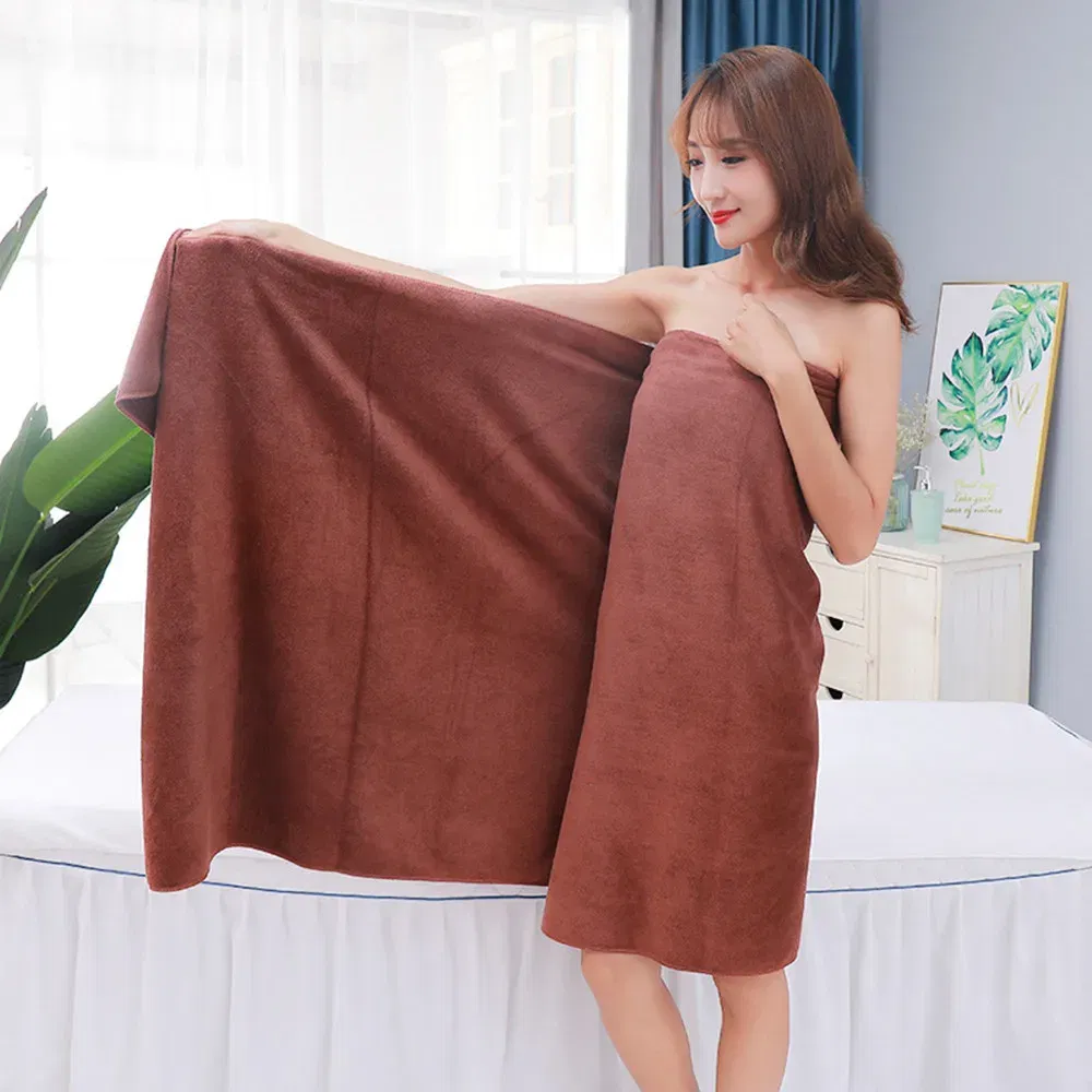 Color: 23#, Size: L - super large smooth and soft double-sided quick-drying microfiber bath towel thickened non-linting towel Sports beauty bath towe