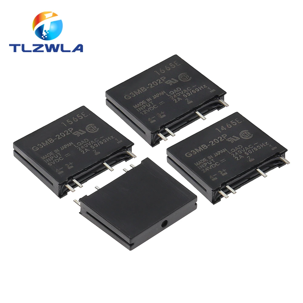 Size: M - 1Pcs 5V 12V 24V DC-AC Solid State Relay Module G3MB-202P G3MB 202P PCB SIP SSR AC 240V 2A Snubber Circuit Resistor Relay Switch