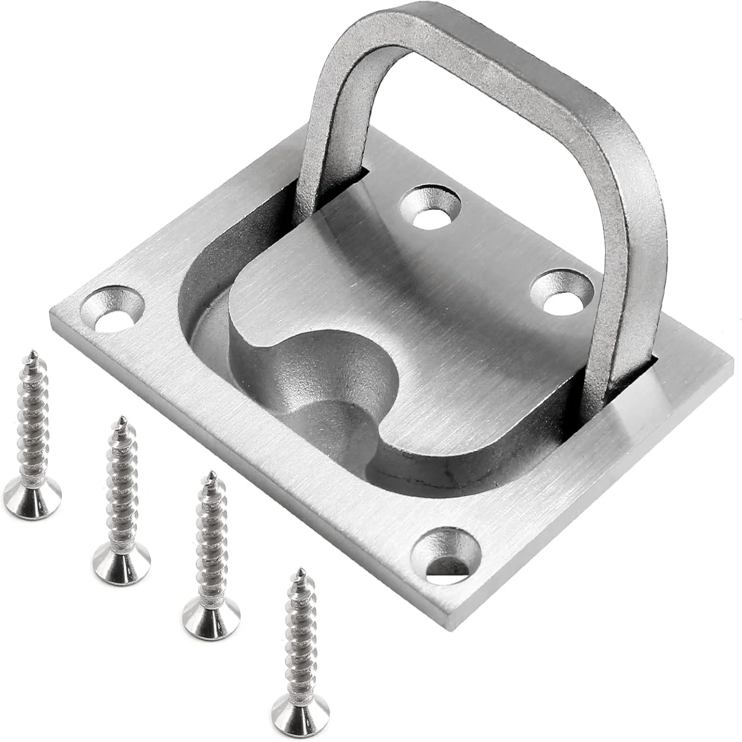 Color: Light Grey, Ships From: CHINA - 1Pcs Marine Boat Ring Pull Handle, Flush Cabinet Pulls Recessed Trap Door Handle 316 Stainless Steel Hidden Pull for Deck Dra