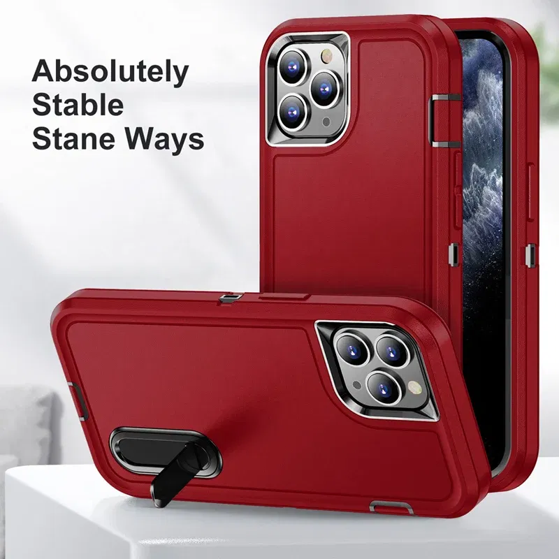 Color: Blue, Material: Microfiber - PKCASE Shockproof Case For iPhone 13 Mini 12 11 Pro Max 6 7 8 Plus Bracket Protective Cover For iPhone X XS XR SE 2020 2022