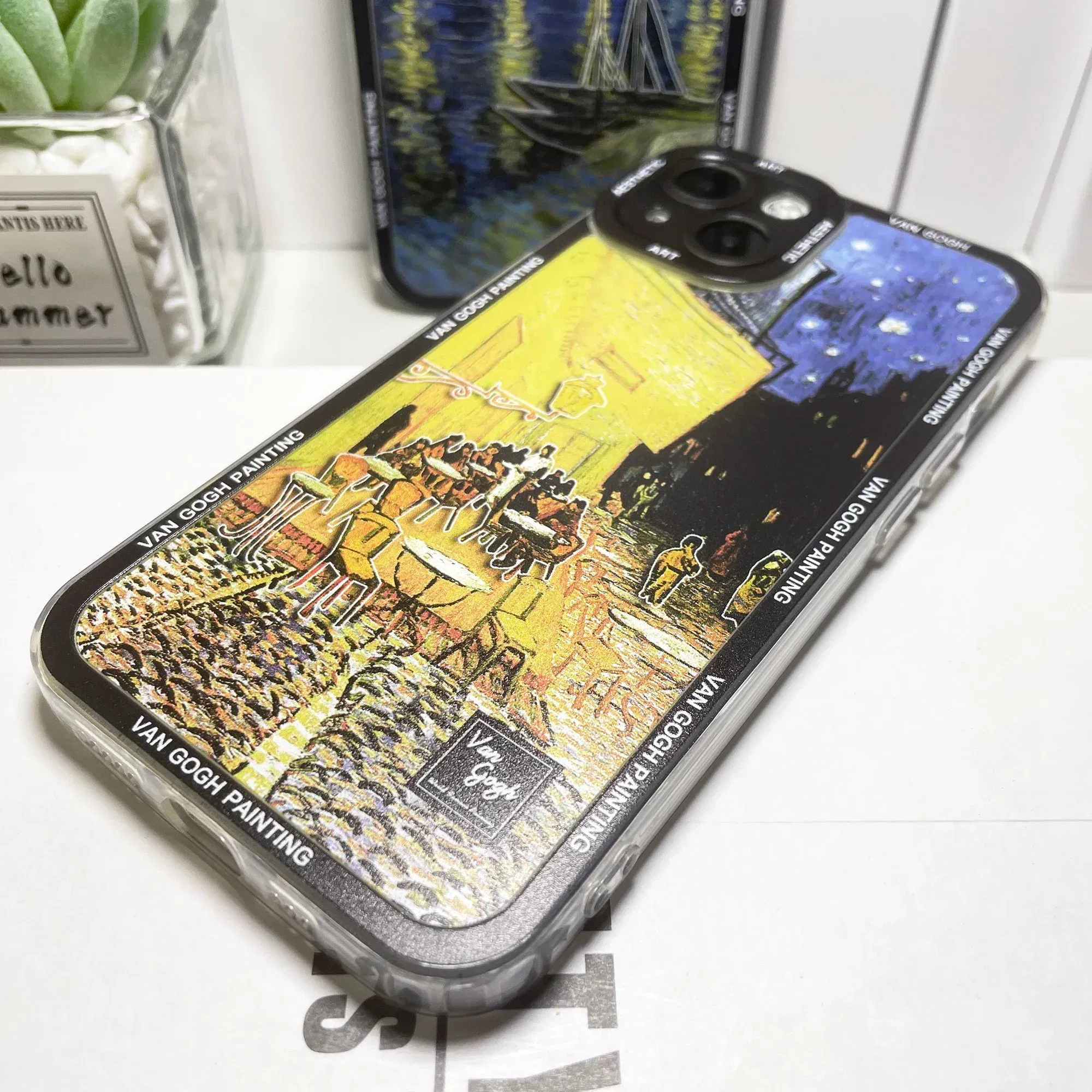 Color: Blue, Material: Artificial Leather - Van Gogh Art Aesthetic Phone Case For iPhone 16 15 14 13 12 11 Pro Max Mini XS X XR SE 8 7 Plus Sunflowers The Starry Night