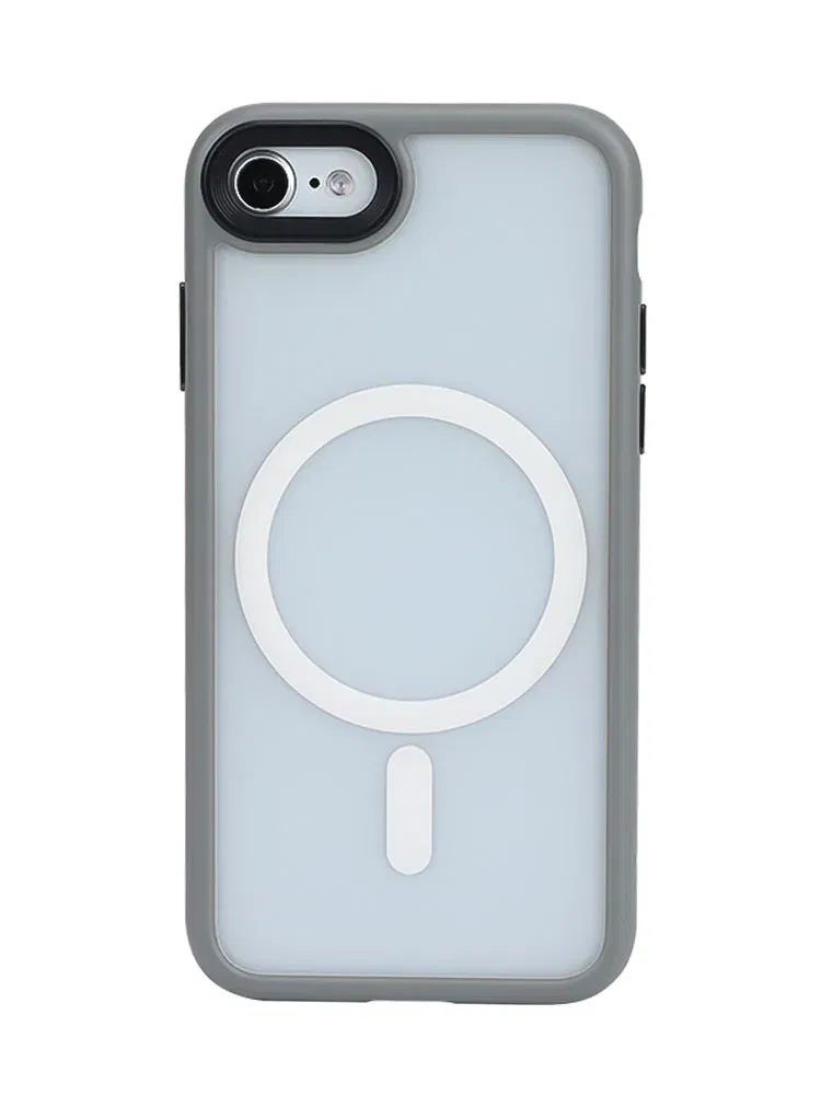 Color: black, Material: CANVAS - Magnetic Luxury Matte Translucent Armor Shockproof Case For iPhone 7 8 SE2 SE3 7Plus 8Plus For Magsafe Wireless Charge Cover