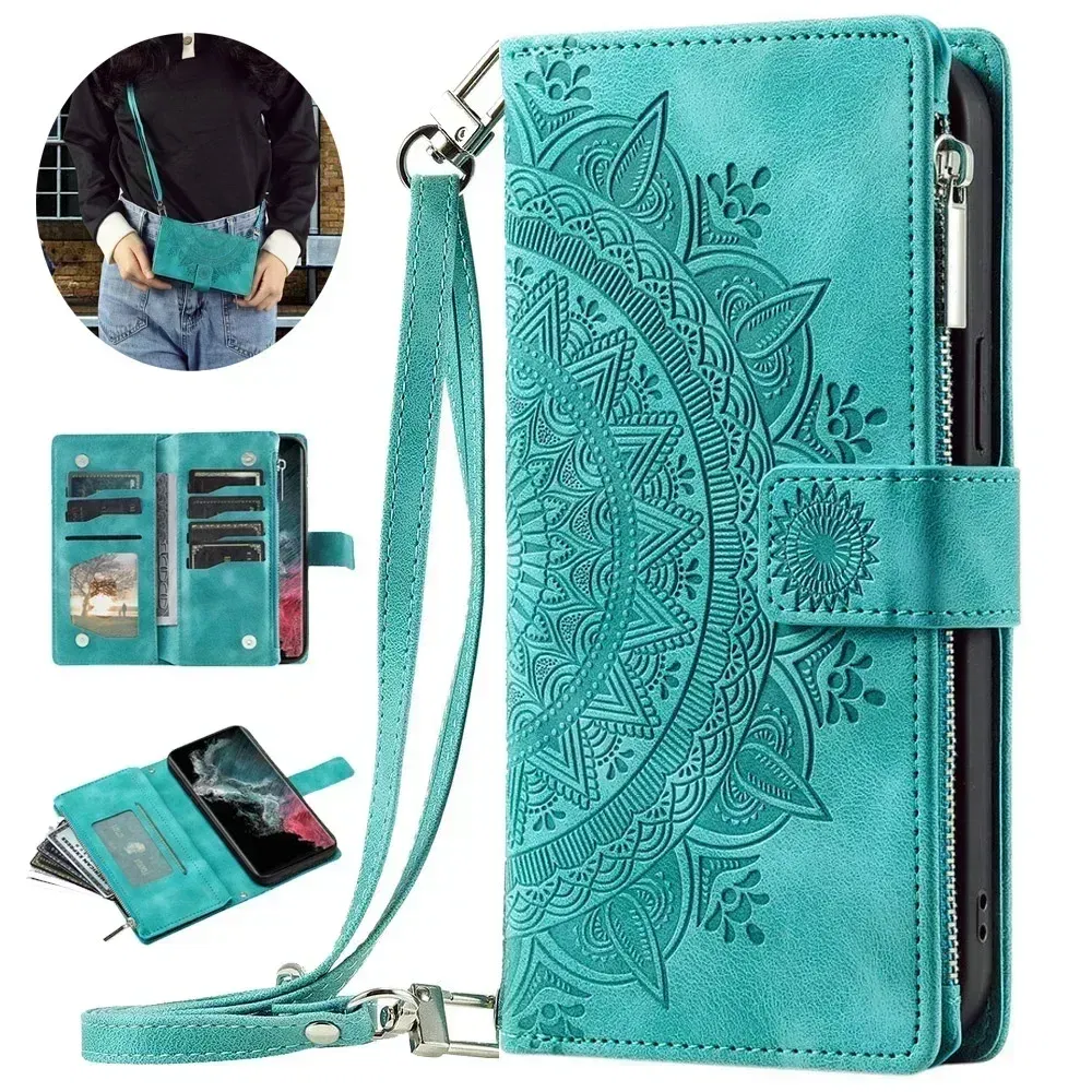 Material: PC + TPU, Color: Pink - 13T 12T 11T Leather Case For Redmi Note 12 Pro Plus 5G Flip Case Crossbody Zip Book Funda Xiaomi Redmi Note 13 Pro 11 12s 13c 4G
