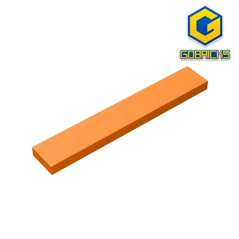 Color: Chocolate - Gobricks GDS-564 Tile 1 x 6 compatible with lego 6636 pieces of children's toys Building Blocks Technical