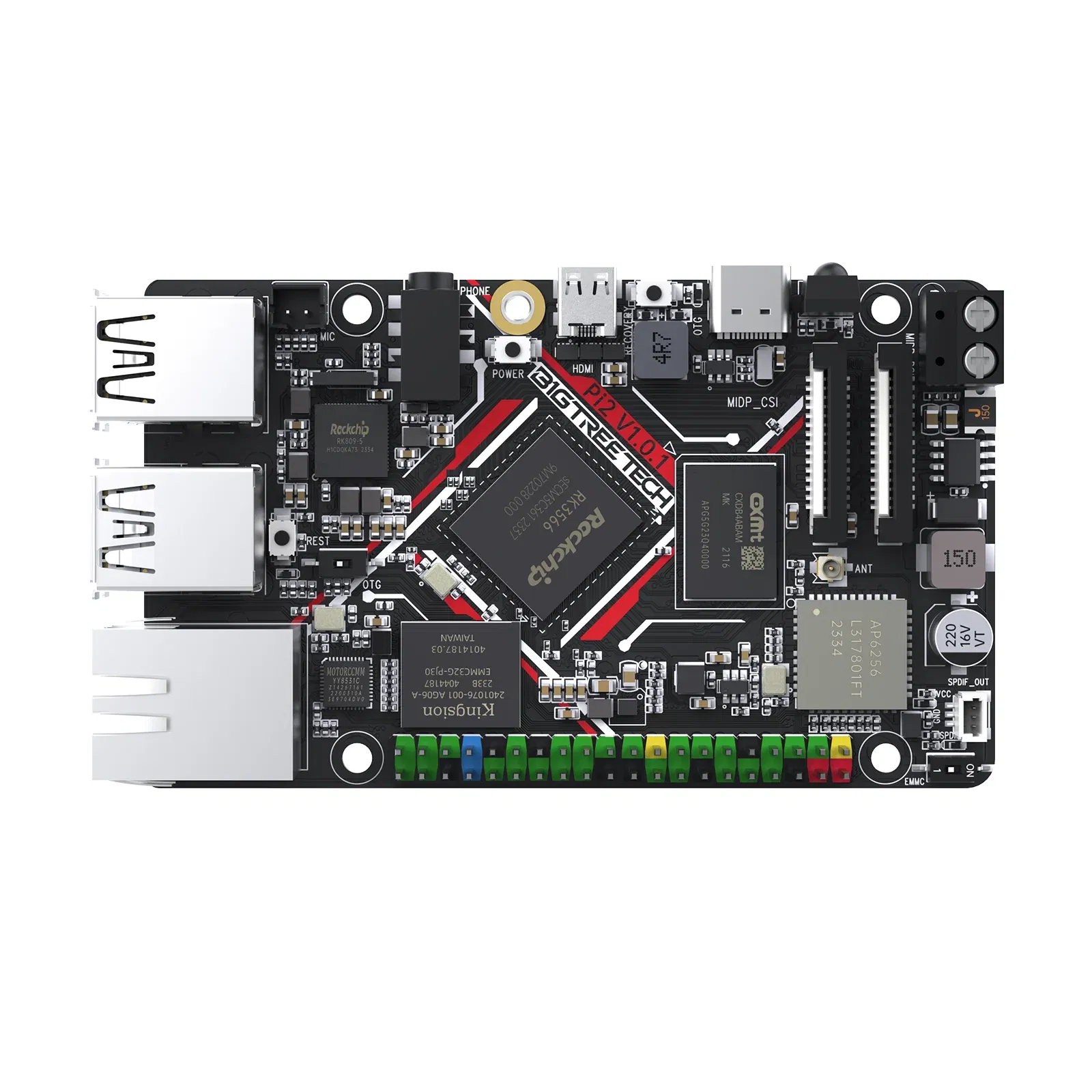 Color: Blue - BIGTREETECH BTT Pi 2 CB2 Control Board RK3566 2GB LPDDR4 32GB eMMC CSI DSI Interface For Klipper VS Raspberry PI Octopus Pro