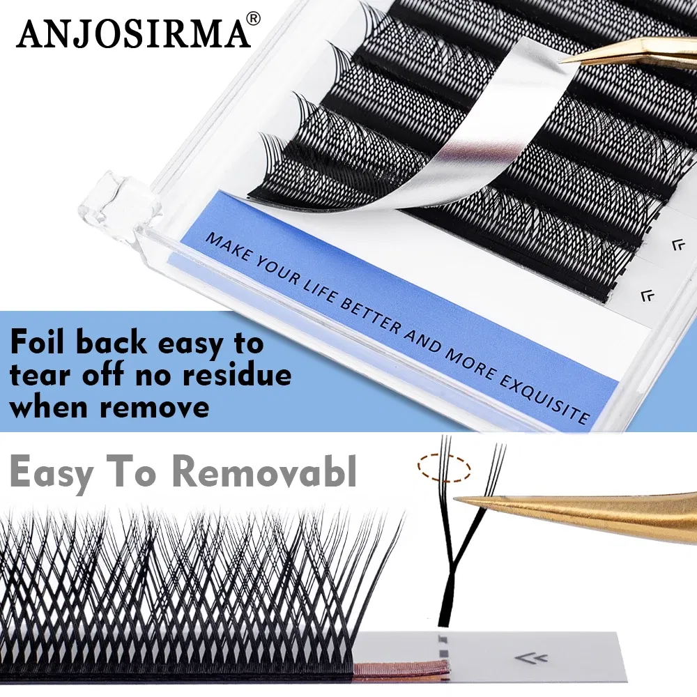 Curl: C, Length: 16mm - ANJOSIRMA YY Shaped Eyelash Extension, 3 Split Tips, Soft BASF Lash, Hand Made Curl, High Quality, 3D,0.07 makeup eyelashes