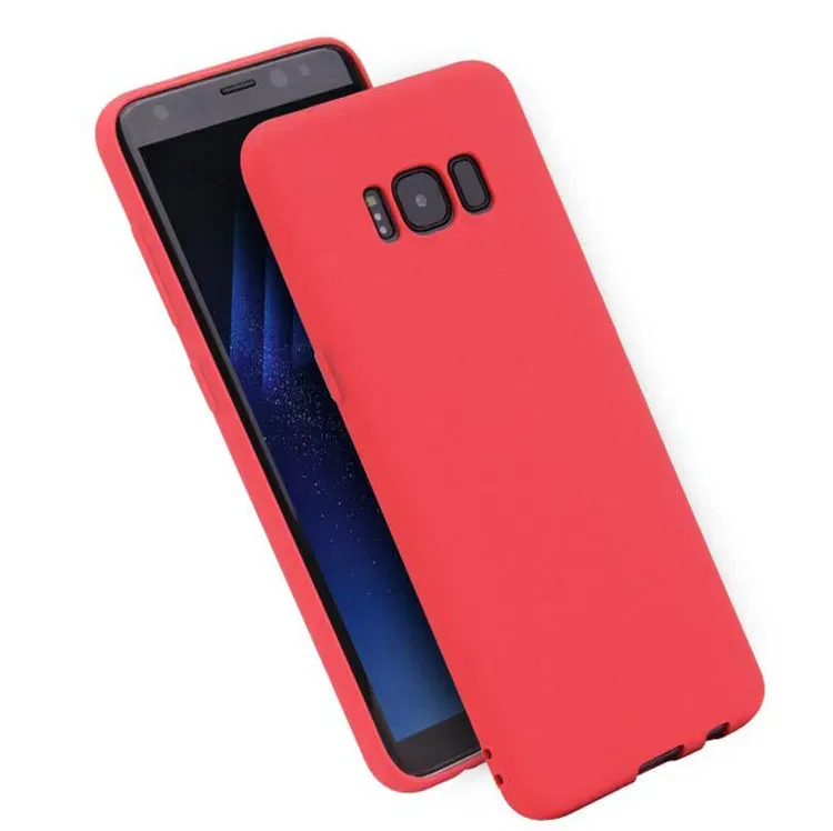 Color: Red, Material: Vinyl - Case For Samsung Galaxy S8 S9 S10 S20 Ultra A6 A7 A8 A9 2018 S20 Plus A10 A20 A30 A50 A70 Matte Silicone Soft TPU Cover case