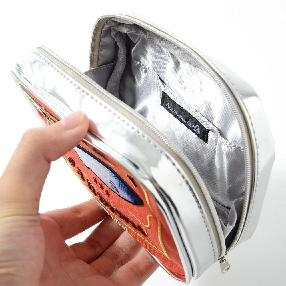 Color: green - Canned Sardines Style Bath Travel Bag Cute Toiletry Bag Creative Fashion Women Cosmetic Bag Multi-function for Weekend Vacation