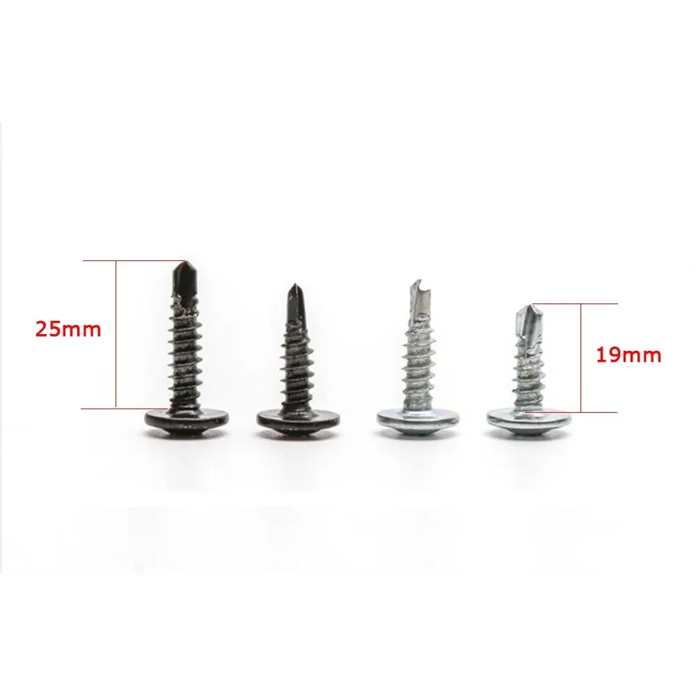 Color Name: GRAY - Carbon Black/Silver Steel Phillips Head Self-tapping M4 M5 screws Fits For universal Car Rear Bumper lip Diffuser Installation