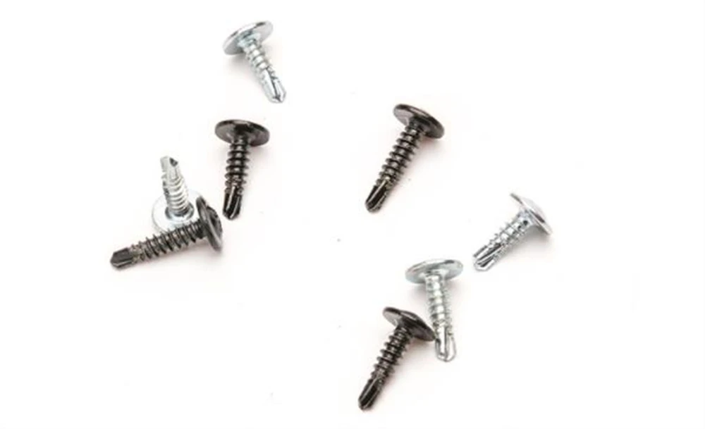 Color Name: GRAY - Carbon Black/Silver Steel Phillips Head Self-tapping M4 M5 screws Fits For universal Car Rear Bumper lip Diffuser Installation