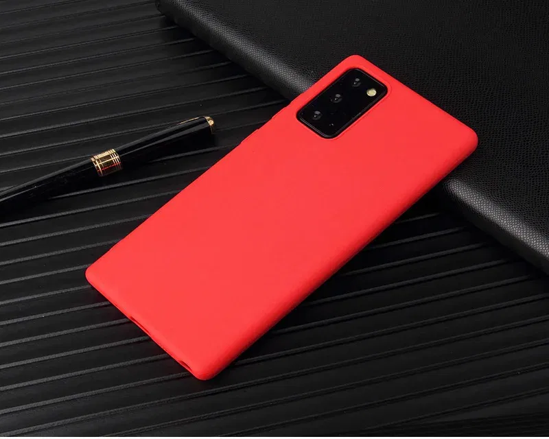 Color: Dark Blue, Material: Denim - Matte Case For Samsung Galaxy A51 A71 S20 Ultra S10 Plus A01 A31 A81 A91 A10 A20 A30 A40 A50 A70 Solid Color Silicone Cover
