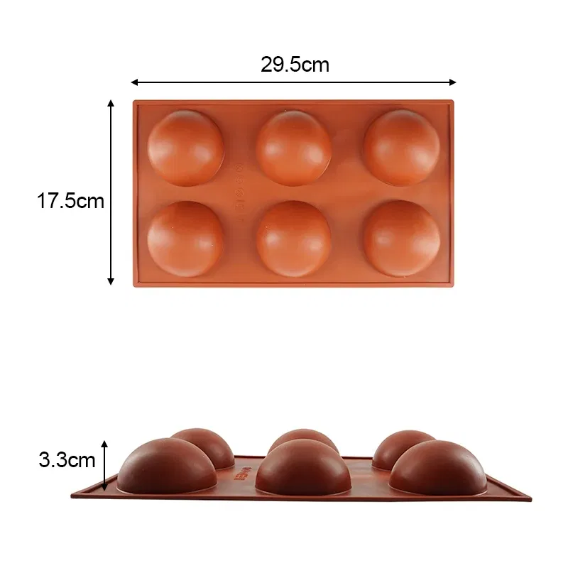 Color: Pink, Ships From: CHINA - 3D Round Half Sphere Molde Silicona Silicone Molds for Baking DIY Baking Mold Chocolate Cake Mold Molde De Silicona Reposteria