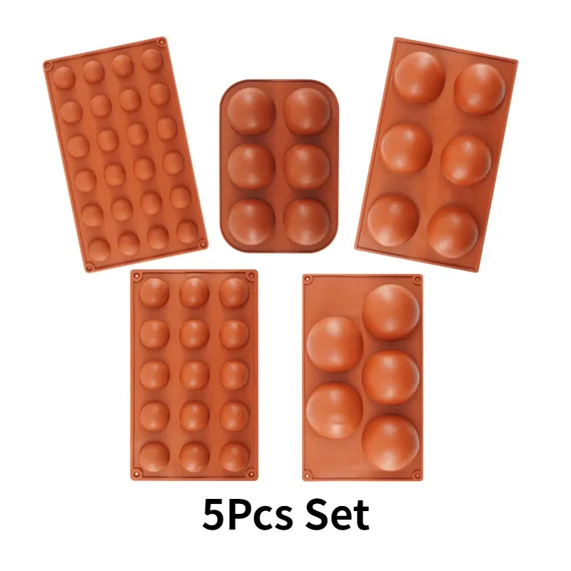 Color: Pink, Ships From: CHINA - 3D Round Half Sphere Molde Silicona Silicone Molds for Baking DIY Baking Mold Chocolate Cake Mold Molde De Silicona Reposteria