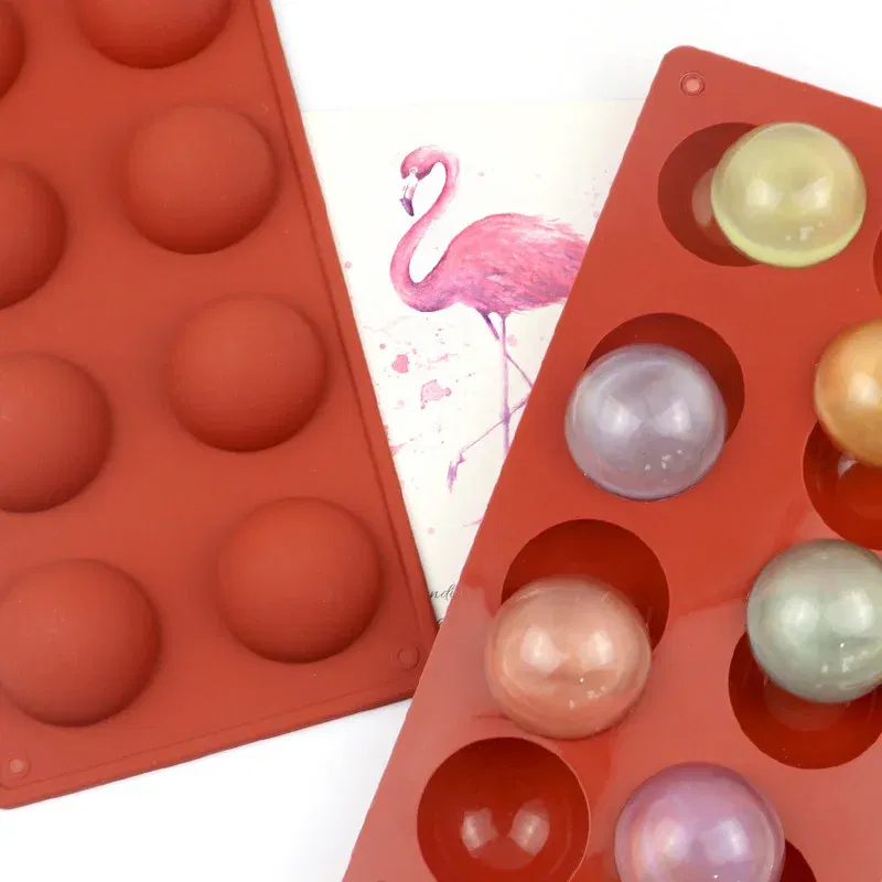 Color: Pink, Ships From: CHINA - 3D Round Half Sphere Molde Silicona Silicone Molds for Baking DIY Baking Mold Chocolate Cake Mold Molde De Silicona Reposteria