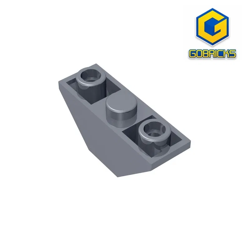 Color: Silver - Gobricks GDS-984 Slope, Inverted 45 3 x 1 Double compatible with lego 18759 2341 DIY Educational Building Blocks Technical