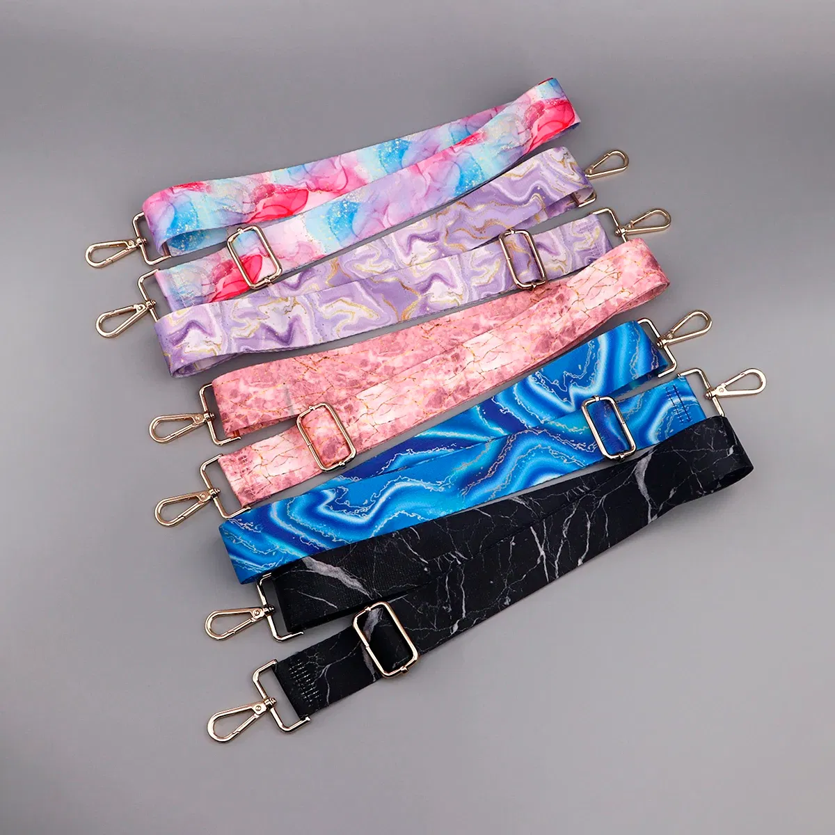 Color: Light Gold - Marbling Adjustable Strap Crossbody Shoulder Wide Bag Strap Bag DIY Women Shoulder Bag Handles Strap Adjustable Hanger Parts