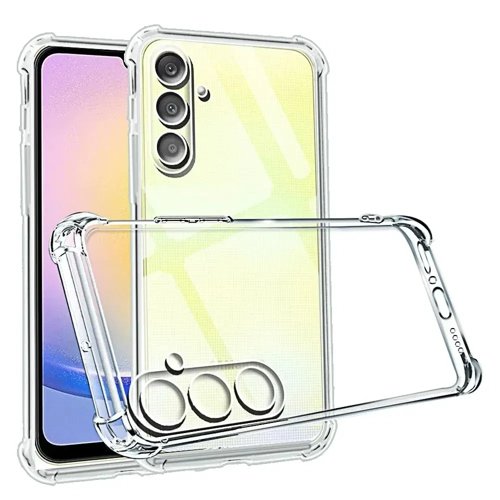 Color: Red - Clear Shockproof Case for Samsung Galaxy A16 A36 A25 A35 A55 A15 A54 A34 A14 A24 A05S A73 A53 A33 A23 A13 4G 5G Back Cover