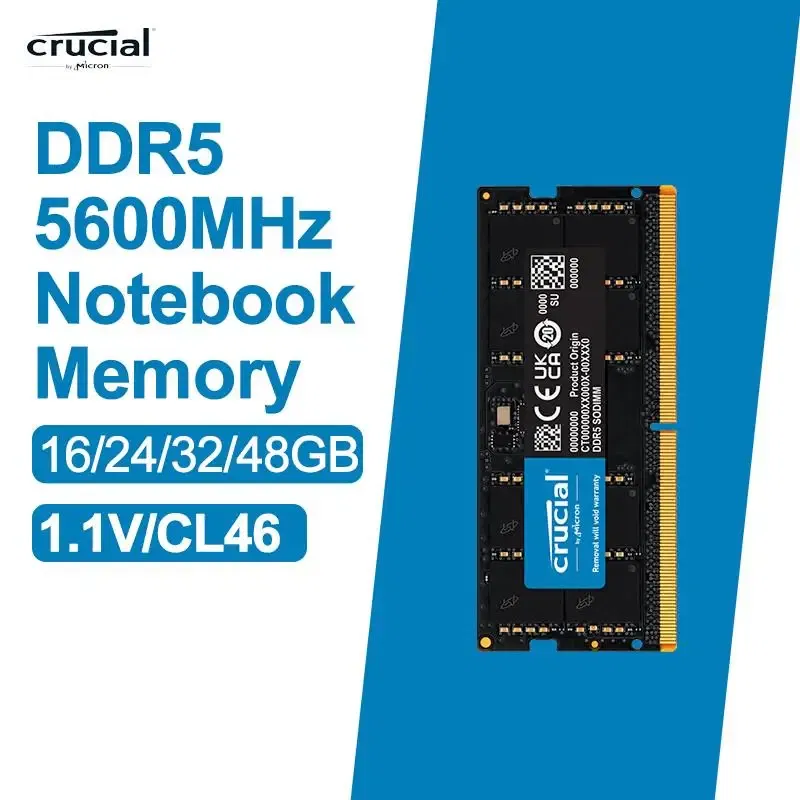 Color: WHITE, Ships From: CHINA - Top RAM 16GB 24GB 32GB 48GB DDR5 5600MHz PC5-44800 Laptop Memory, non-ECC SODIMM