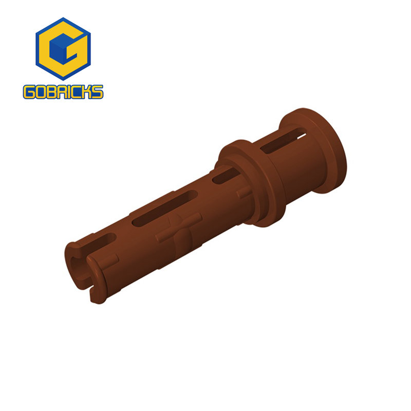Color: Medium Azure - Gobricks 10PCS Bricks Technical Pin 3L with Friction Ridges Lengthwise and Stop Bush Compatible With 32054 Assembles Block