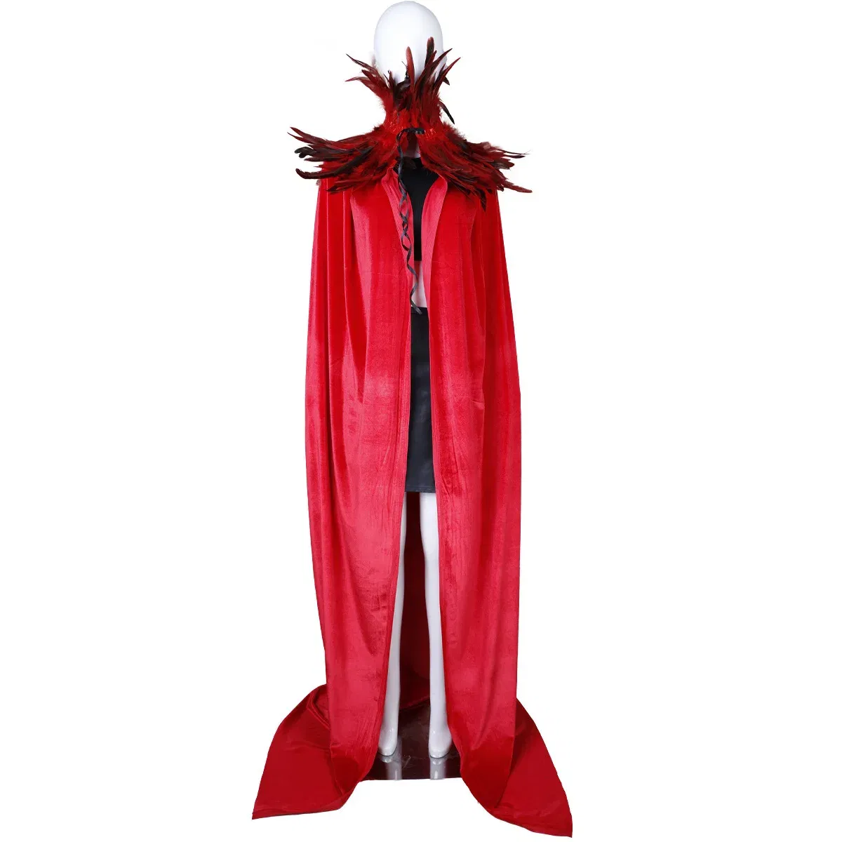 Color: Silver - Feather Shawl With Elegant Gothic Style Cloak With Soft Feathers Perfect For Halloween Or Cosplay