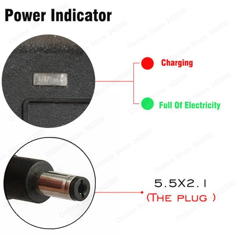 Socket Standard: us - 54.6V 2A charger for 48v Li-ion battery suitable for ebike scooter hoverboard balance bicycle DC5525 Connector