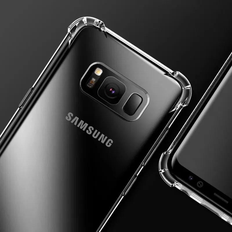 Material: tpu - Clear Case For Samsung Galaxy S20 S21 FE S22 S10 S9 S8 Plus S10E Note 8 9 10 20 Plus ShockProof Transparent Soft Cover Case