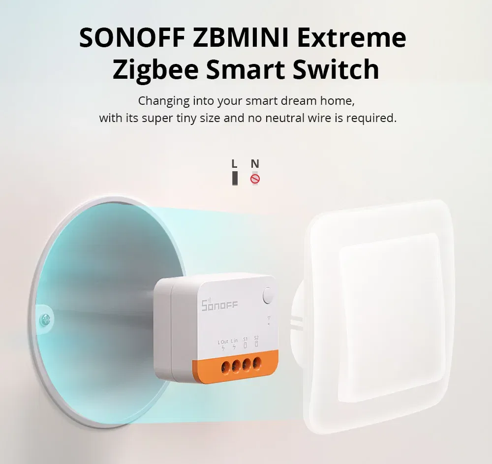 Bundle: Bundle3, Ships From: CHINA - SONOFF ZBMINI L2 Extreme ZigBee Smart Switch No Neutral Wire Required DIY Two-Way Control with Zigbee Hubs Bridge Alexa Google
