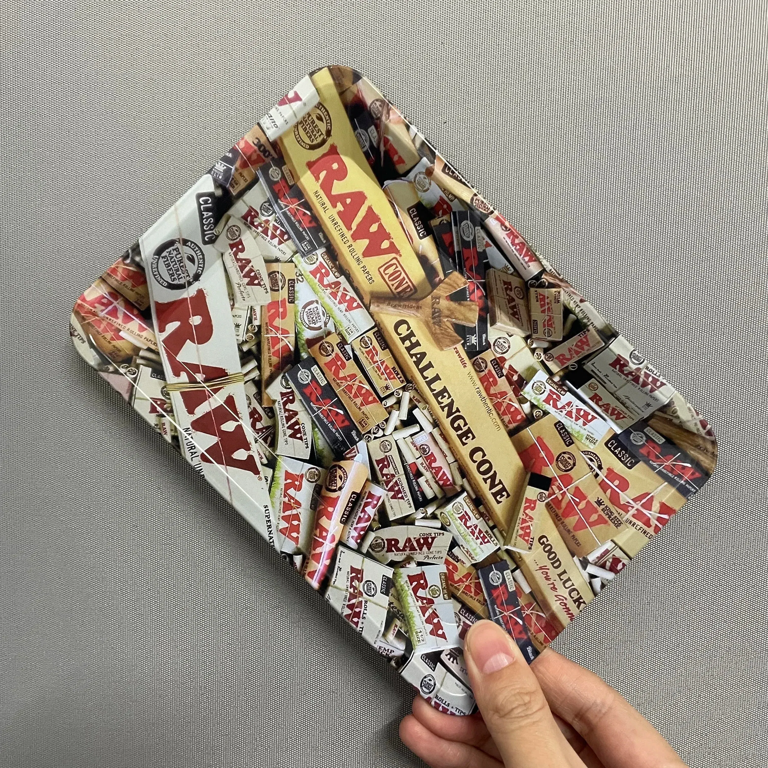 Color: Pink - RAW Classic Rolling Tray Multi Designs Available