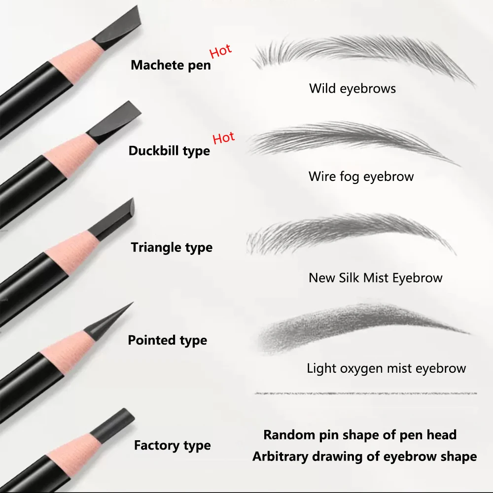 Color: army green, Ships From: CHINA - Eyebrow Pencil With Sharpener 4Pcs Brow Trimmer Blade Microblading Supplies Set Eyebrows Sharpening Tip Thin Art Makeup Tools