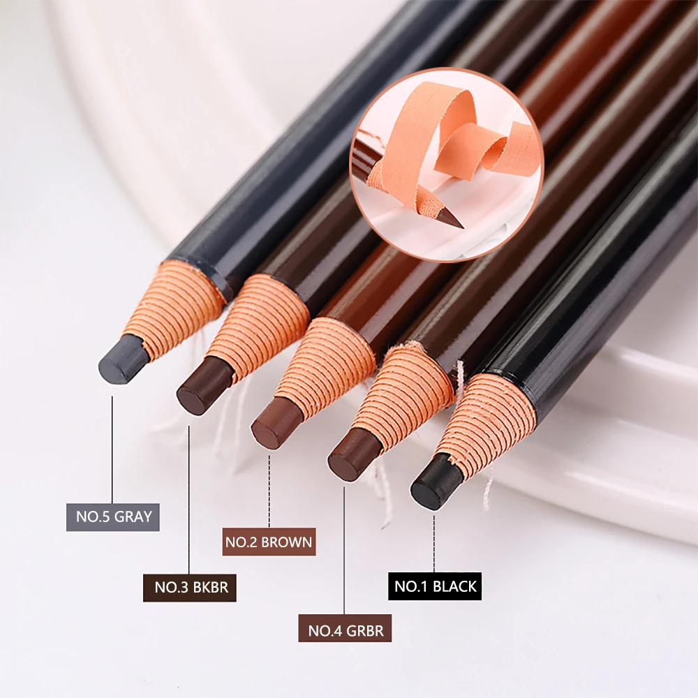 Color: army green, Ships From: CHINA - Eyebrow Pencil With Sharpener 4Pcs Brow Trimmer Blade Microblading Supplies Set Eyebrows Sharpening Tip Thin Art Makeup Tools