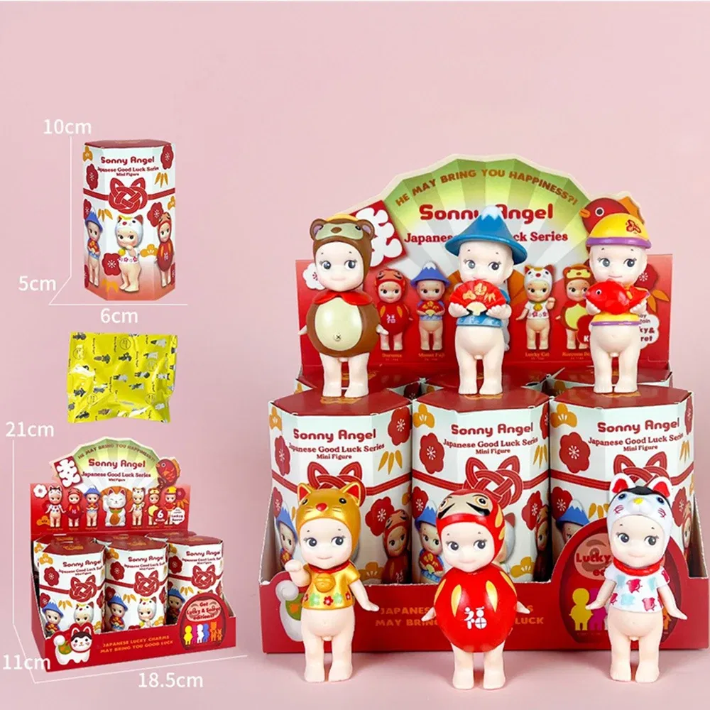 Color: Red - Angel Good Luck Standing posture Sunny Angel Doll Blind Box Hot Selling Trendy Play Handmade Car Cake Ornament