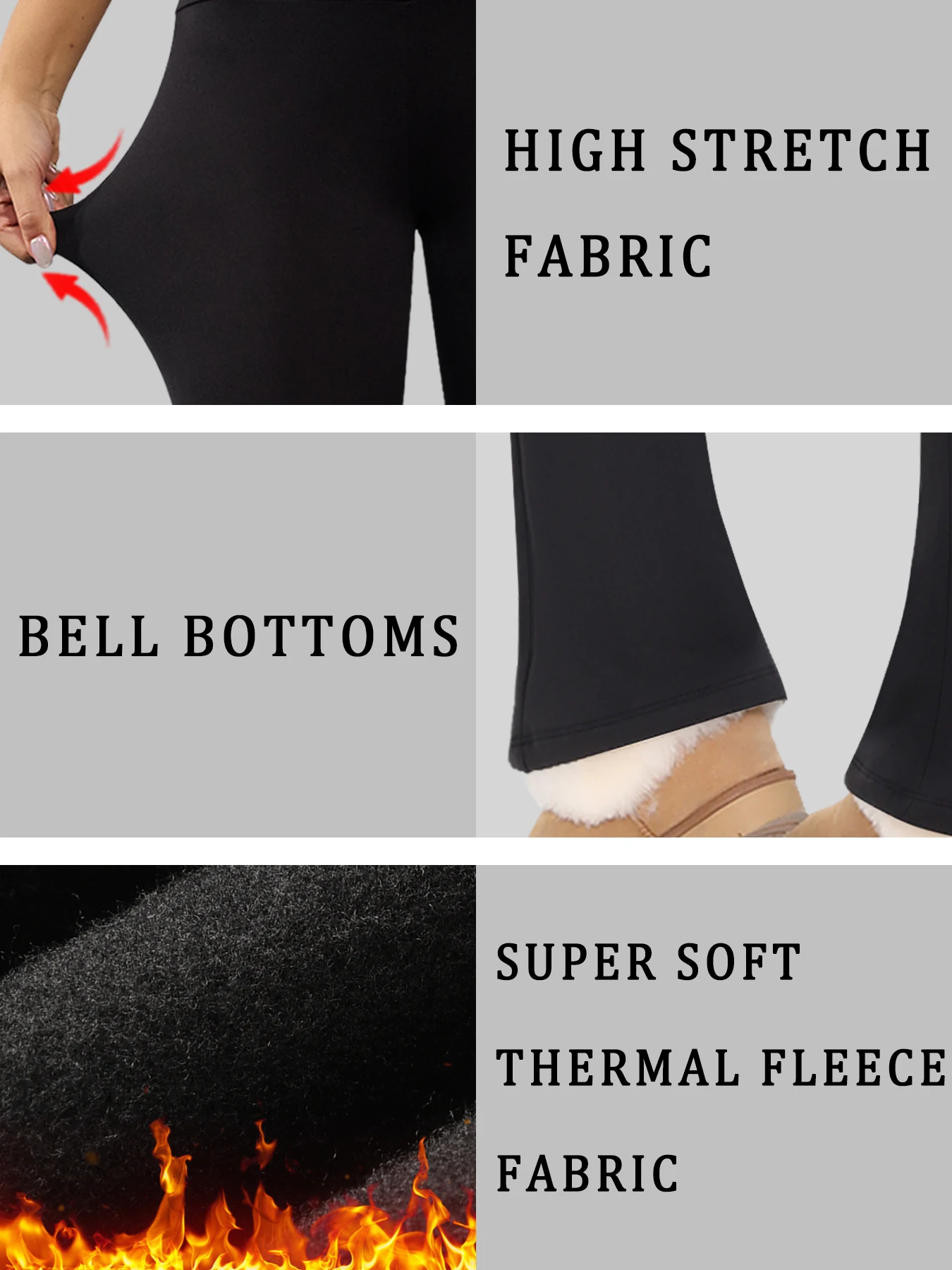 Color: Brown, Size: XXL - Women's Super Soft High Waisted Fleece Flare Leggings Tummy Control Soft Bootleg Bootcut Pants