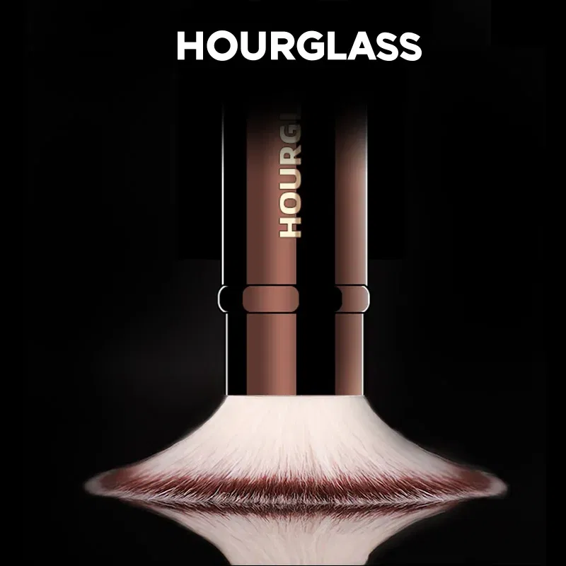Handle Color: Beige - Hourglass Makeup Brushes Powder Foundation Concealer Blusher Bronzer Eye Shadow Eyebrow Eyeliner Sculpting Brush