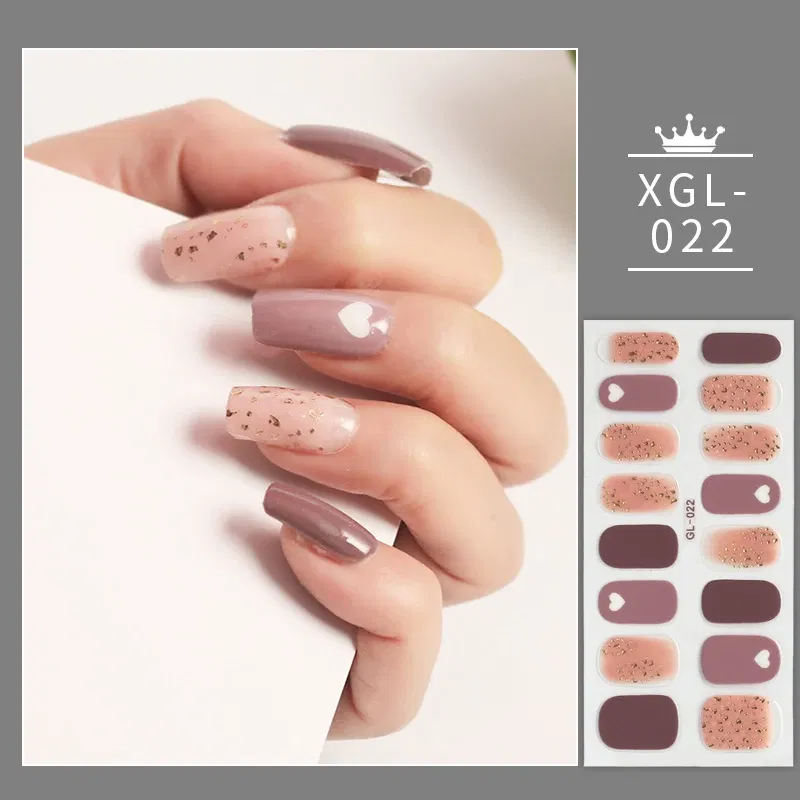 Color: Silver - Shiny New Year Nail Sticker Self Adhesive Decor Sticker Nail Wraps Glitter Nail Polish Sticker Waterproof Christmas Nail Sticker