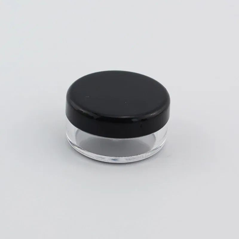 Color: DARK GRAY - 15pcs 2g 3g Empty Jars Refillable Mini Plastic Bottle Cosmetic Jar Container Small Round Bottle Little Cream Jar Solid Perfume