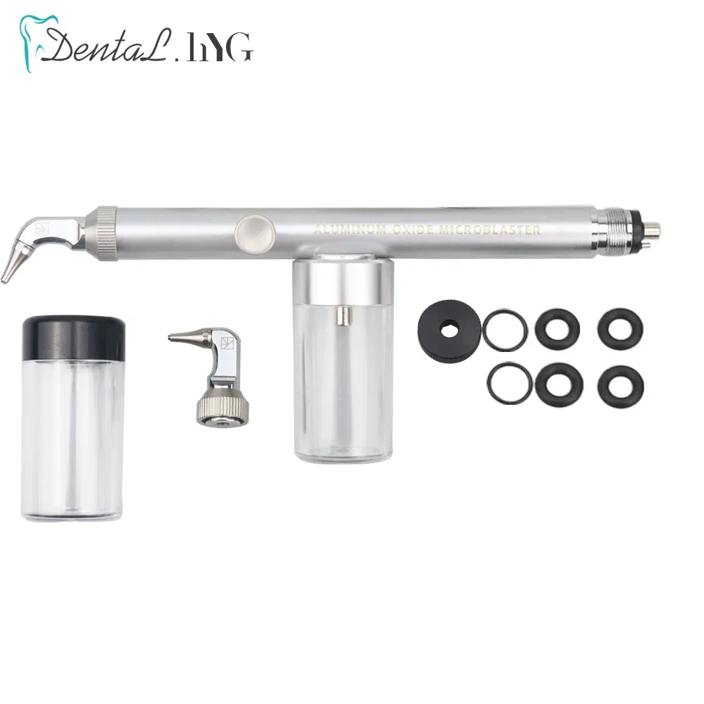 Color: GRAY - 2in1 Dental Aluminum Oxide Micro blaster Dental Alumina Air Abrasion Polisher Microetcher Sandblasting Sandblaster Lab Dentistry