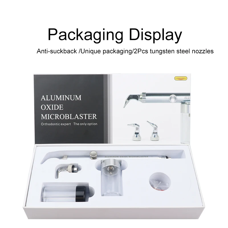 Color: GRAY - 2in1 Dental Aluminum Oxide Micro blaster Dental Alumina Air Abrasion Polisher Microetcher Sandblasting Sandblaster Lab Dentistry