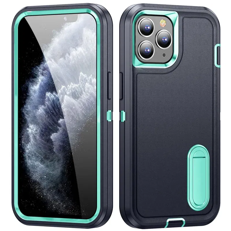 Color: Trans-dark Pink, Material: aluminum - PKCASE Shockproof Case For iPhone 13 Mini 12 11 Pro Max 6 7 8 Plus Bracket Protective Cover For iPhone X XS XR SE 2020 2022