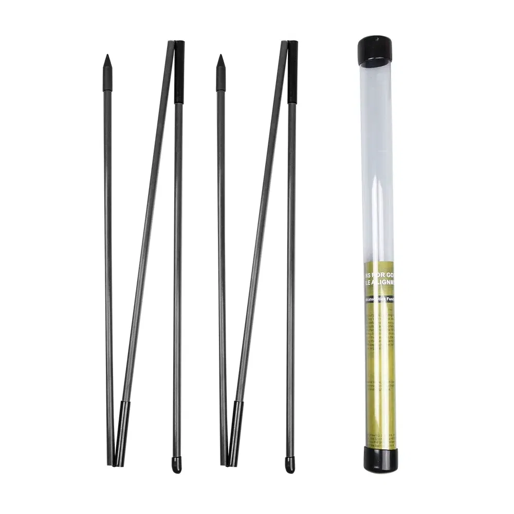 Color: Orange - 6 Colors Golf Alignment Sticks Collapsible Golf Practice Rods Putter Green Trainer Tools Golf Swing Training Tool