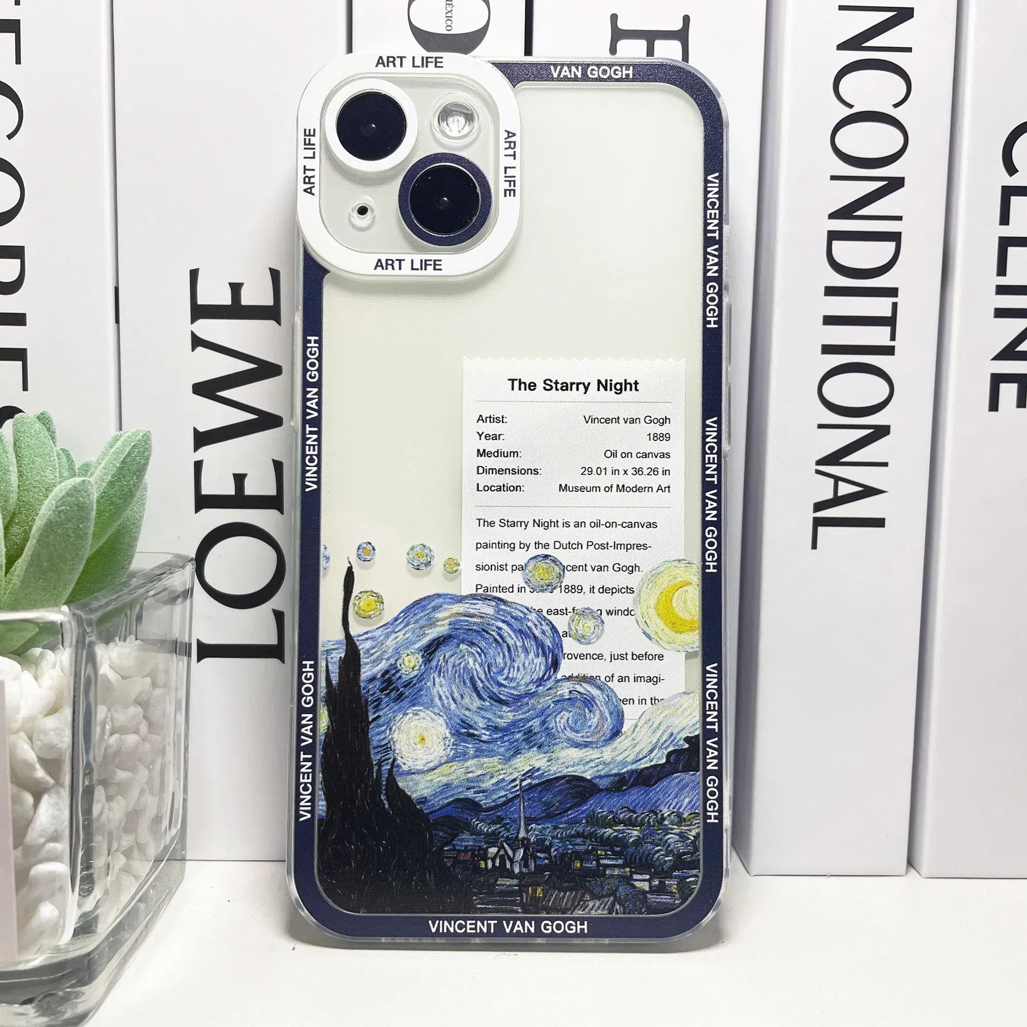 Color: Clear, Material: Genuine Leather - Van Gogh Sunflowers The Starry Night Art Aesthetic Phone Case For Samsung Galaxy S10 S20 S21 S22 S23 S24 FE Plus Ultra Note 20