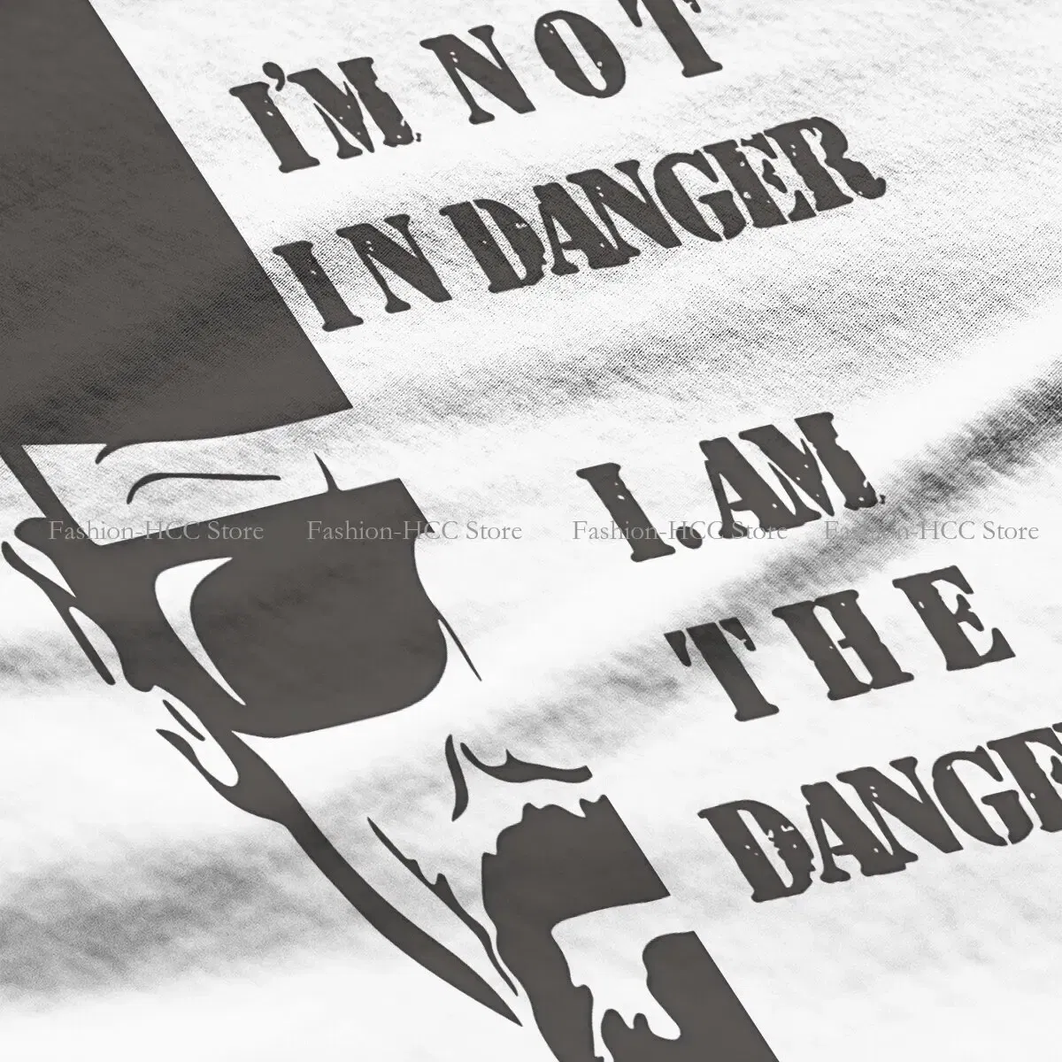 Color: WHITE, Size: M - I Am Not In Danger I Am The Danger Hip Hop TShirt Breaking Bad Style Tops Comfortable T Shirt Female Tee