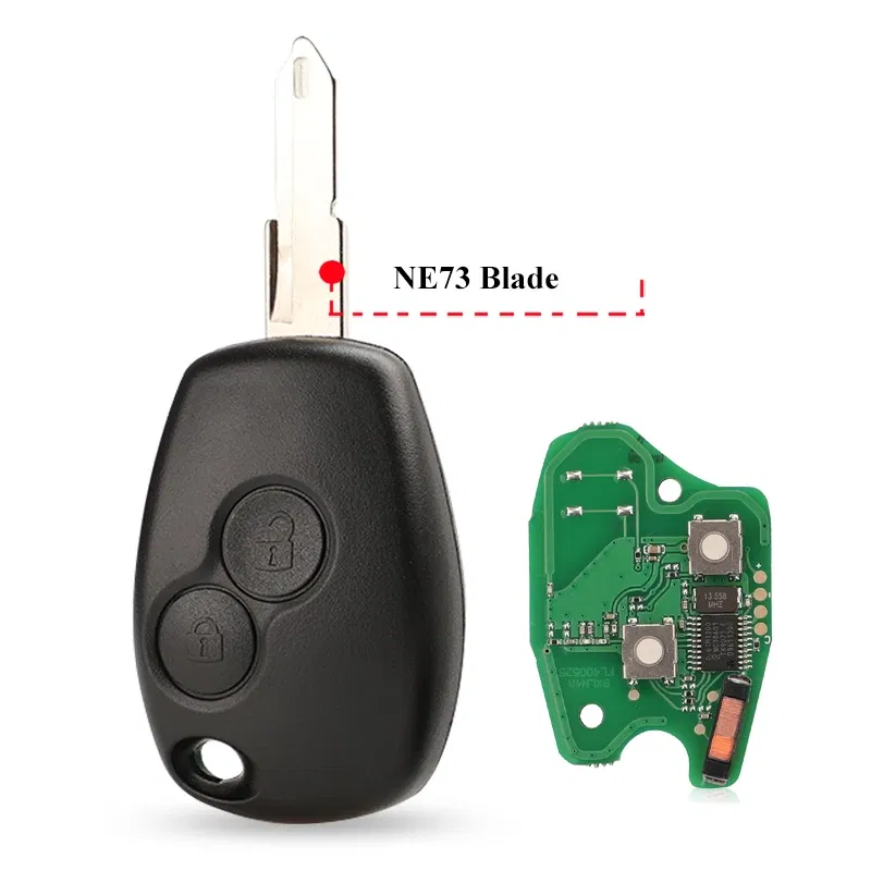 Color: Red, Number of Buttons: 2 Buttons - jingyuqin 2BTN Remote Key For Renault Duster Modus Clio 3 Twingo DACIA Logan Sandero Kangoo 433MHz PCF7946 PCF7947 pcf7952E Chip