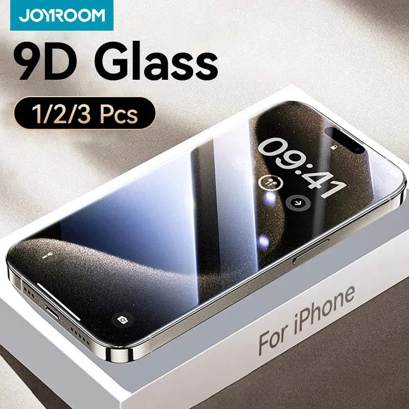 Bundle: 5 Pieces, Material: Anti Peeping - Joyroom 1/2/3pcs 9D Screen Protector Tempered Glass for iPhone 16 15 14 13 12 11 Pro Max Protective Glass for iPhone 15 Pro Max